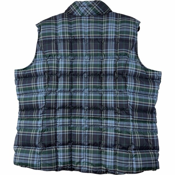 Eddie Bauer Premium Goose Down Vest XXL Men’s Plaid Puffer Quilted Insulated F07 - Picture 3 of 15